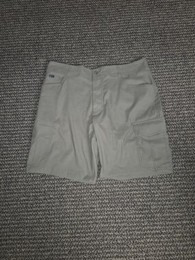 Kuhl Mens 38 Dark Beige Nylon Spandex Blend Cargo Shorts